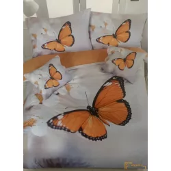 3D Pillangó mintás 3 részes ágyneműhuzat szett - 1