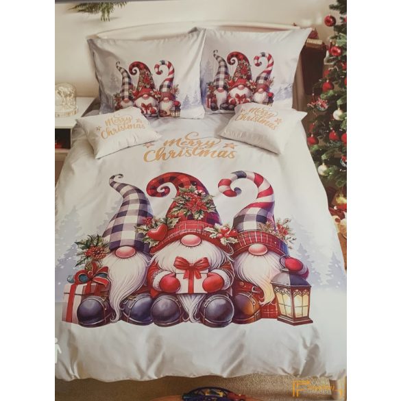 Karácsonyi 3 részes ágyneműhuzat 3D - Három manó