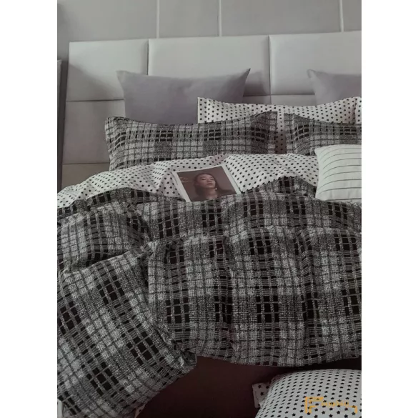 7 részes kockás flanel ágyneműhuzat szett - Oti 3