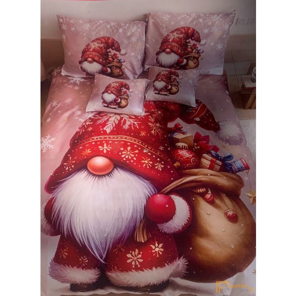 Karácsonyi 3 részes ágyneműhuzat 3D - Mikulás manó