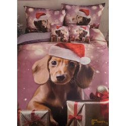 Karácsonyi 3 részes ágyneműhuzat 3D - Karácsonyi vizsla