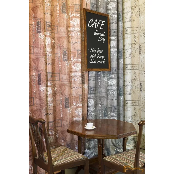 (3 szín) Cafe nyomott dimout R-150 cm