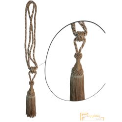   (14 szín) Bézs arany Klasszikus zsinóros Egyfejes Függönyelkötő 