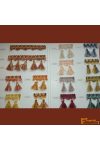 (13 szín) Díszitő szalag. Organza szalagos paszomány (Bojt nélküli)  9689-415 Arany-bordó