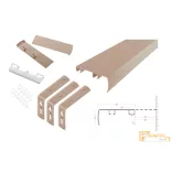 (9 szín 16 méret) DecoLino Design karnis szett oldalfali tartóval (2,5méter) - Homok