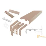 (9 szín 16 méret) DecoLino Design karnis szett oldalfali tartóval (6méter) - Homok